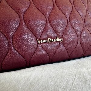 Vera Bradley Burgundy Quilted Leather Tote – Spacious Everyday Bag – Made in USA